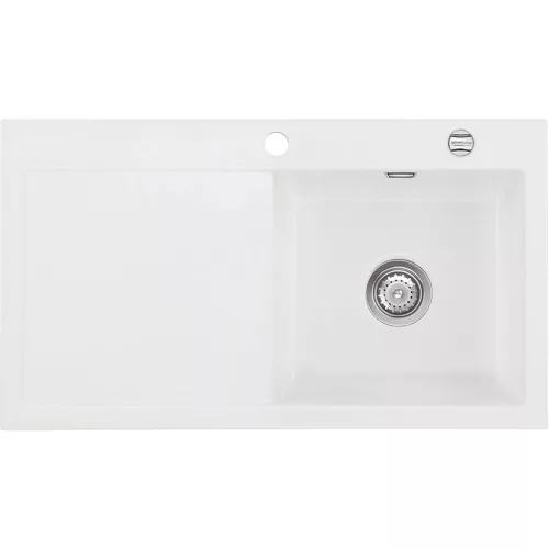SYSTEMCERAM beép. mosogató Mera 90 900 x 510 mm ą15% balos cseppt. Polar exc.