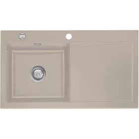   SYSTEMCERAM beépíthető mosogató Mera 90 900 x 510 mm jobbos csepptálca Fango