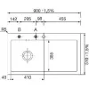 SYSTEMCERAM beép. mosogató Mera 90 900 x 510 mm jobbos cseppt. Magnólia exc.