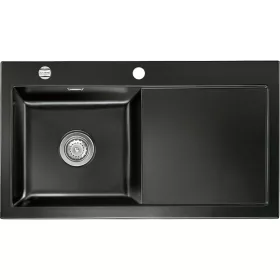   SYSTEMCERAM beép. mosogató Mera 90 900 x 510 mm jobbos cseppt. Nero exc.