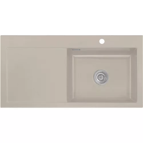 SYSTEMCERAM beép. mosogató Mera 100 SL 1000 x 510 mm balos cseppt. Fango