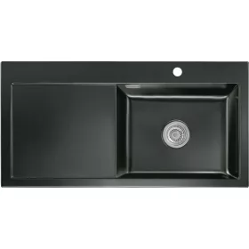   SYSTEMCERAM beép. mosogató Mera 100 SL 1000 x 510 mm balos cseppt. Nero