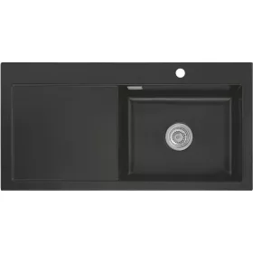   SYSTEMCERAM beép. mosogató Mera 100 SL 1000 x 510 mm balos cseppt. Nigra