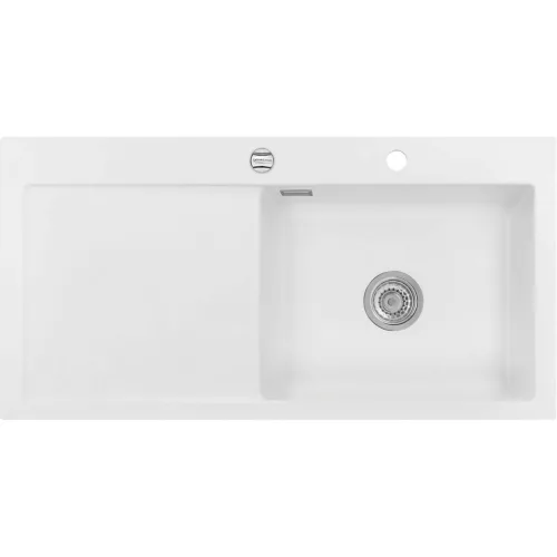SYSTEMCERAM beép. mosogató Mera 100 SL 1000 x 510 mm balos cseppt. Polar exc.