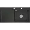 SYSTEMCERAM beép. mosogató Mera 100 SL 1000 x 510 mm balos cseppt. Nigra exc.