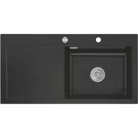   SYSTEMCERAM beép. mosogató Mera 100 SL 1000 x 510 mm balos cseppt. Nigra exc.