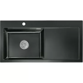   SYSTEMCERAM beép. mosogató Mera 100 SL 1000 x 510 mm jobbos cseppt. Nero