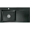 SYSTEMCERAM beép. mosogató Mera 100 SL 1000 x 510 mm jobbos cseppt. Nero