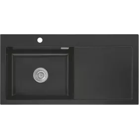   SYSTEMCERAM beép. mosogató Mera 100 SL 1000 x 510 mm jobbos cseppt. Nigra