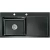 SYSTEMCERAM beép. mosogató Mera 100 SL 1000 x 510 mm jobbos cseppt. Nero exc.