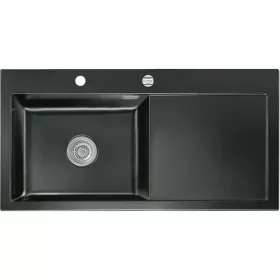   SYSTEMCERAM beép. mosogató Mera 100 SL 1000 x 510 mm jobbos cseppt. Nero exc.