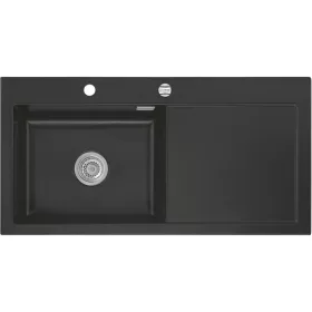   SYSTEMCERAM beép. mosogató Mera 100 SL 1000 x 510 mm jobbos cseppt. Nigra exc.