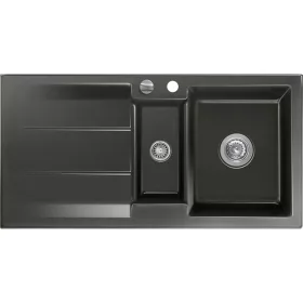   SYSTEMCERAM beépíthető mosogató Genea 100 1000 x 510 mm ą15% megford. Nero