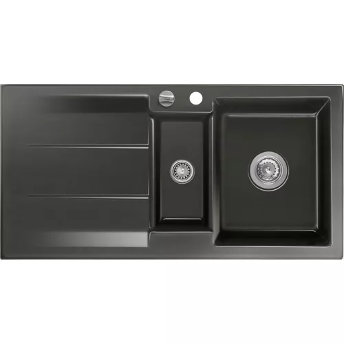 SYSTEMCERAM beépíthető mosogató Genea 100 1000 x 510 mm ą15% megford. Nero