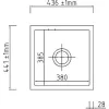 SYSTEMCERAM szintbe építhető mosogató Mera 46 F/o Nero