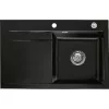 SYSTEMCERAM beép. mosogató Stema 80 800 x 510 mm ą15% balos cseppt. Nero