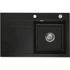   SYSTEMCERAM beép. mosogató Stema 80 800 x 510 mm ą15% balos cseppt. Nigra