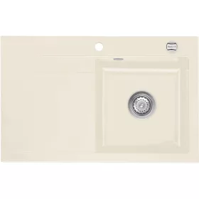   SYSTEMCERAM beép. mosogató Stema 80 exc. 800 x 510 mm balos cseppt. Magnólia