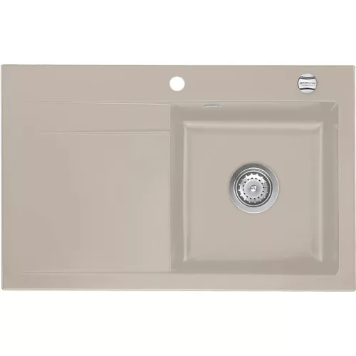 SYSTEMCERAM beép. mosogató Stema 80 exc. 800 x 510 mm balos cseppt. Fango