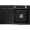 SYSTEMCERAM beép. mosogató Stema 80 exc. 800 x 510 mm balos cseppt. Nigra