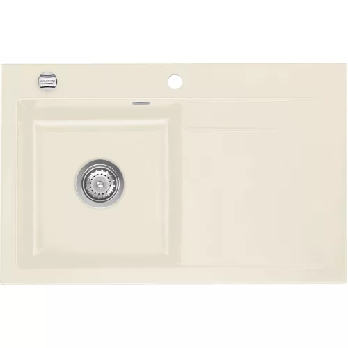 SYSTEMCERAM beép. mosogató Stema 80 800 x 510 mm ą15% jobbos cseppt. Magnólia