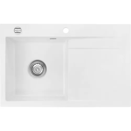 SYSTEMCERAM beép. mosogató Stema 80 800 x 510 mm ą15% jobbos cseppt. Polar
