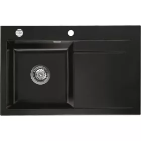   SYSTEMCERAM beép. mosogató Stema 80 800 x 510 mm ą15% jobbos cseppt. Nero