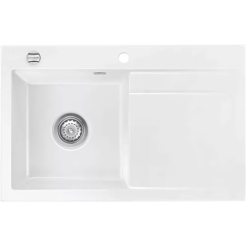 SYSTEMCERAM beép.mosogató Stema 80 exc. 800 x 510 mm jobb cseppt. Grönland