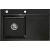 SYSTEMCERAM beép. mosogató Stema 80 exc. 800 x 510 mm jobbos cseppt. Nero