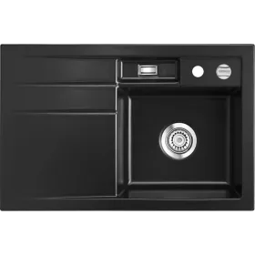   SYSTEMCERAM beép. mosogató Bela 78 780 x 510 mm ą15% balos cseppt. Nero
