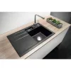 SYSTEMCERAM beép. mosogató Bela 78 780 x 510 mm ą15% balos cseppt. Nero