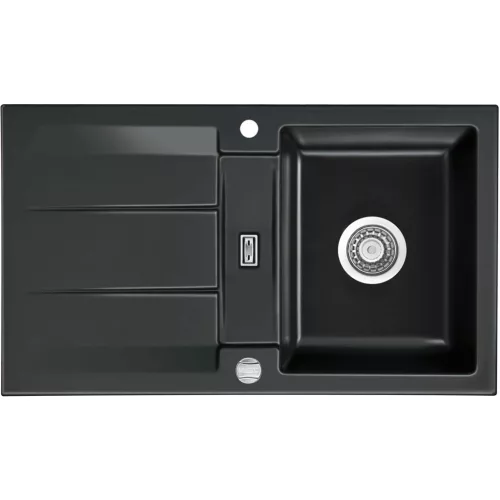SYSTEMCERAM beépíthető mosogató Genea 87 870 x 510 mm ą15% megfordítható Nero