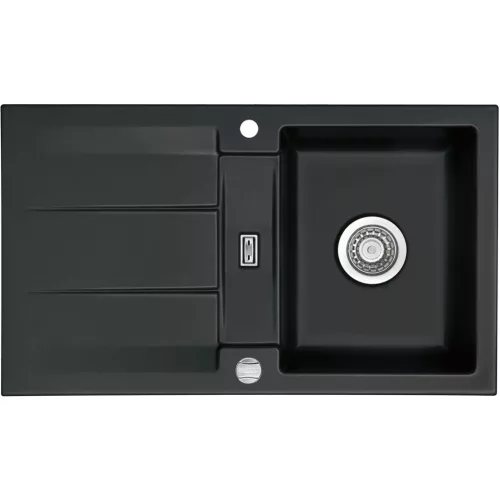 SYSTEMCERAM beép. mosogató Genea 87 870 x 510 mm ą15% megfordítható Nigra