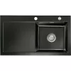 SYSTEMCERAM beépíthető mosogató Mera 90 900 x 510 mm balos csepptálca Nero