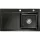 SYSTEMCERAM beépíthető mosogató Mera 90 900 x 510 mm balos csepptálca Nero