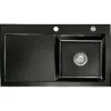 SYSTEMCERAM beépíthető mosogató Mera 90 900 x 510 mm balos csepptálca Nero
