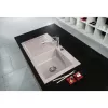 SYSTEMCERAM beépíthető mosogató Mera 90 900 x 510 mm balos csepptálca Nero