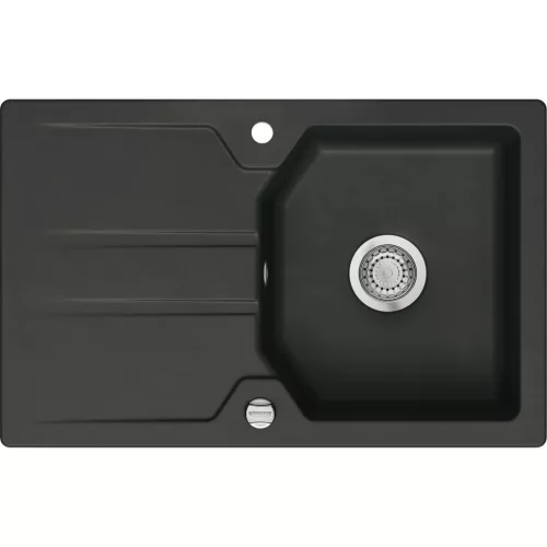 SYSTEMCERAM beépíthető mosogató Solva 80 800 x 510 mm Nigra forgatható