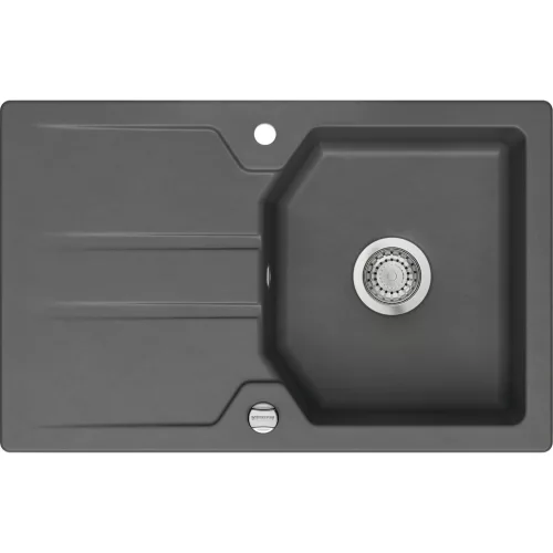 SYSTEMCERAM beépíthető mosogató Solva 80 800 x 510 mm Pala szürke forgatható
