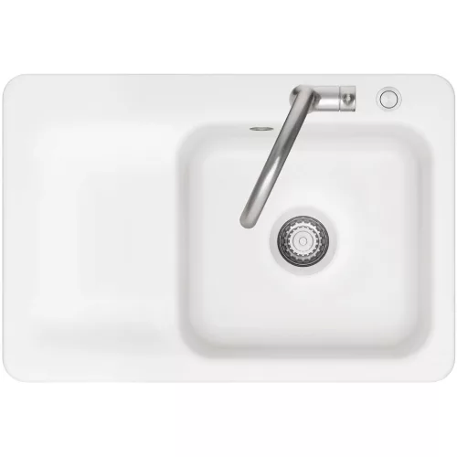 SYSTEMCERAM beépíthető mosogató Juna 75 excenter750 x 510 mmtálca ba Polar