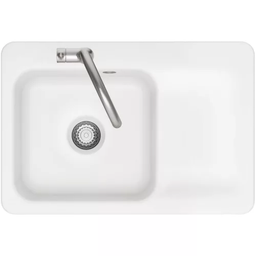 SYSTEMCERAM beépíthető mosogató Juna 75 750 x 510 mm jobbos csepptálca Polar