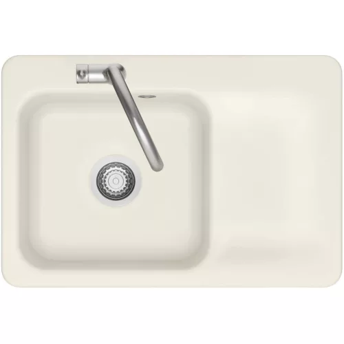 SYSTEMCERAM beépíthető mosogató Juna 75 750 x 510 mm jobbos csepptálca Jázmin