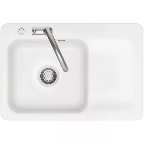 SYSTEMCERAM beépíthető mosogató Juna 75 excenter 750 x 510 mmtálca jobb Polar
