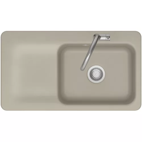 SYSTEMCERAM beépíthető mosogató Juna 90 900 x 510 mm balos csepptálca Fango