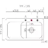 SYSTEMCERAM beépíthető mosogató Juna 90 900 x 510 mm balos csepptálca Nero