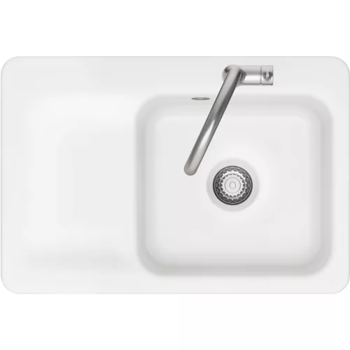 SYSTEMCERAM szintbe építhető mosogató Juna 75 F 726 x 486 mmtálca bal Polar