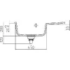 SYSTEMCERAM szintbe építhető mosogató Juna 75 F excentercsepptálca jobbNero
