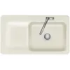 SYSTEMCERAM szintbe építhető mosogató Juna 90 F 876 x 486 mm tálca bal Magnolie
