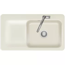   SYSTEMCERAM szintbe építhető mosogató Juna 90 F 876 x 486 mm tálca bal Magnolie