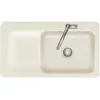 SYSTEMCERAM szintbe építhető mosogató Juna 90 F 876 x 486 mm tálca bal Magnolie